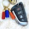 Armenian Flag Suede Leather Keychain