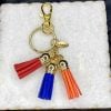 Armenian Flag Suede Leather Keychain