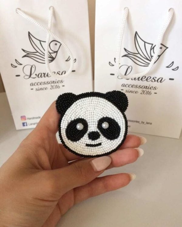 "Panda" Brooch