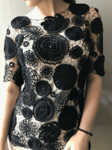 Irish Lace black blouse