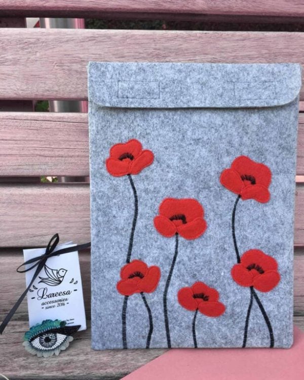 "Poppy" Folder For Notes & Laptop