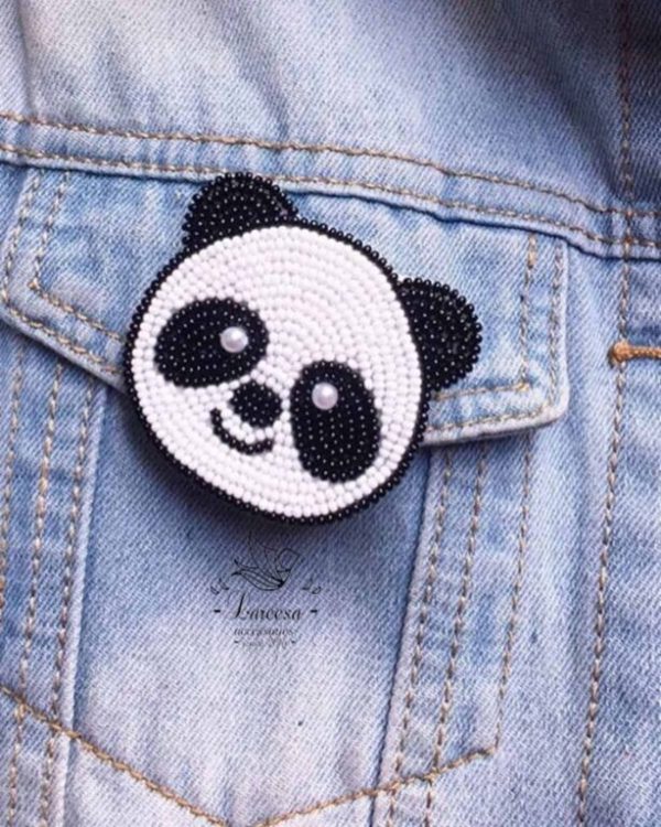 "Panda" Brooch