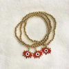 Gold Plated Ball bead chain Evil Eye Charm elastic Bracelet