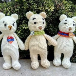 Personalized Armenian Flag Crochet Bears