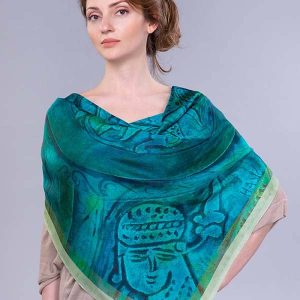 HASIS natural silk scarf SPHINX