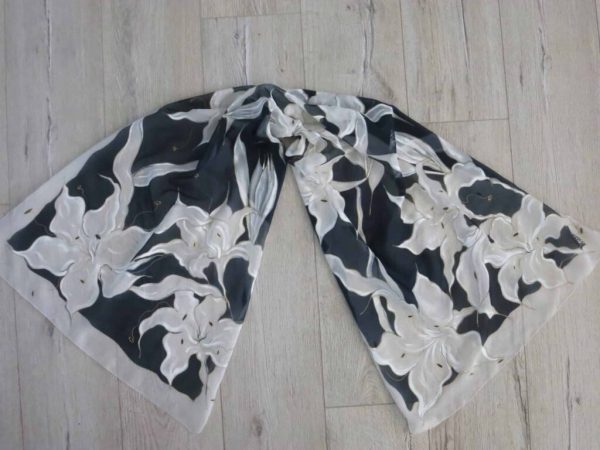 "White Lili" Silk Scarf