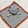 Armenian Teddy Bear Lovey | Crochet Baby Comforter Doudou | Baby Snuggle Toy Soother Blanket