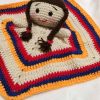 Armenian Traditional Taraz Style Doll Lovey with Braids | Crochet Baby Comforter Doudou | Baby Snuggle Toy Soother Blanket