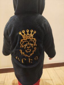 Personalized King Lion Embroidered Bathrobe