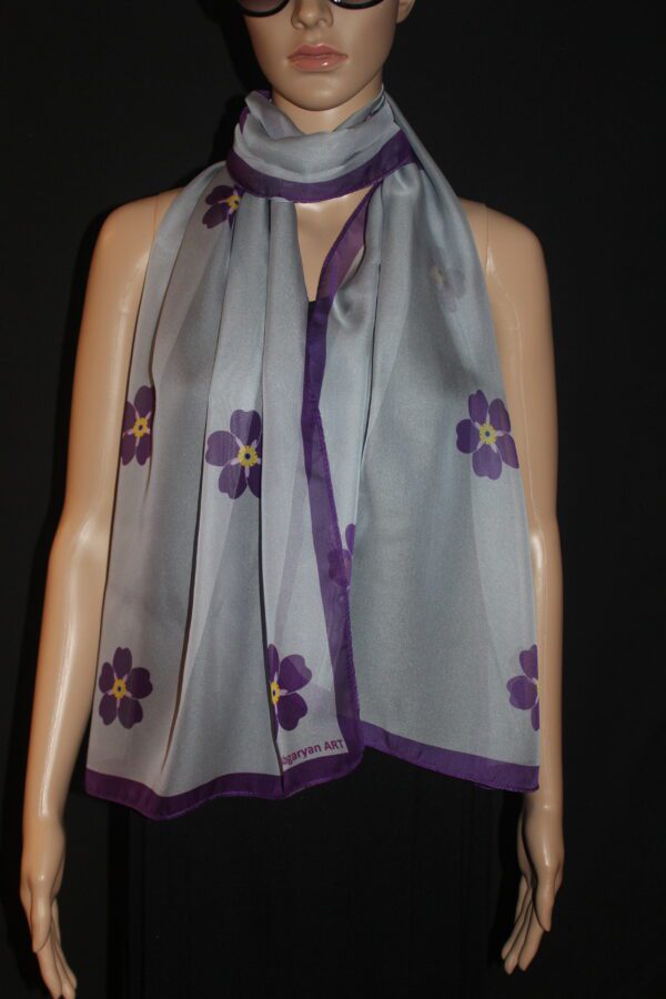 Forget me not chiffon scarf