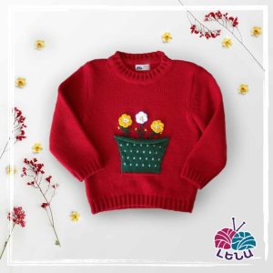 Kids Sweater ‘Flowers basket’