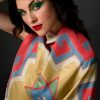 Armenian Alphabet Square Scarf by Anet's Collection