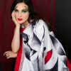Red Lips Silk Scarf by Anet's Collection