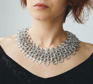 Round Necklace from Pull Tabs
