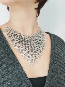 Triangle Necklace from Pull Tabs