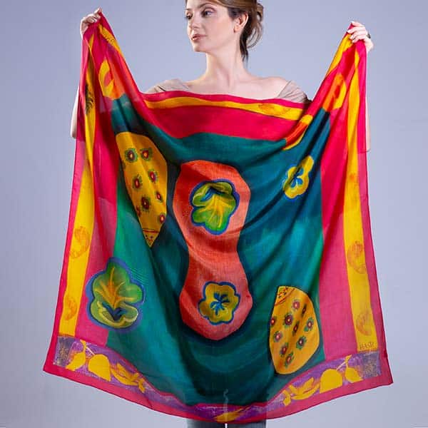 HASIS natural silk scarf SAZ • BuyArmenian Marketplace