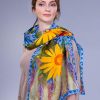 HASIS natural silk scarf LAVENDERS