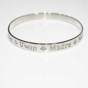 Mother in 9 Languages Silver Bangle