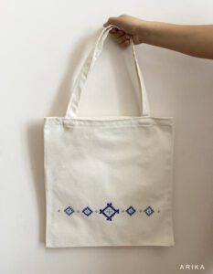Tote bag with Armenian Marash Embroidery