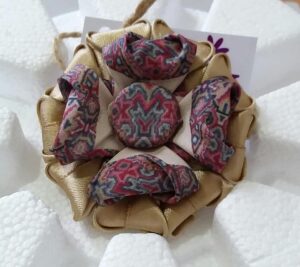 Brooch with Armenian national ornaments Beige