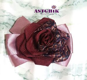 Hair bow, hair ribbon, Armenian national ornament-rose