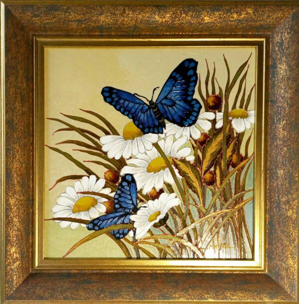 " Daisies and butterflies"