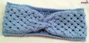 Knitted Light blue headband, knitted, hairband, winter headband, ear warmers, turban, gift for Her