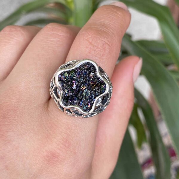 Carborundum Silver Ring