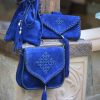 Handmade bags of natural velvet