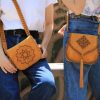 Handmade bags of natural velvet