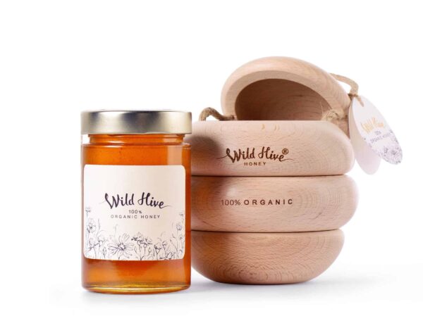 "Wild Hive" 100% Certified Organic 430g with Wooden box
