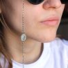 Handmade Silver color metal with silver money sunglasses chain