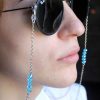 Handmade sunglasses chain with multiple color Chrystal of your choice