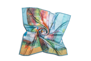 Silk Scarf “Invention of the Bicycle #1”