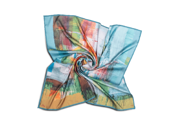 Silk Scarf “Invention of the Bicycle #1”