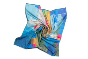 Silk Scarf “Invention of the Bicycle #4″