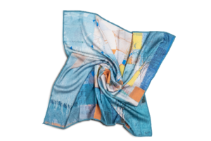 Silk Scarf “Invention of the Bicycle #5″