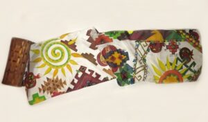 Silk Scarf With Armenian Pattern and Pomegranates (0015)
