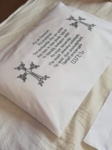 Armenian Embroidered Prayer Pillowcase (Pillow not Included))