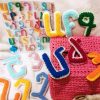 10 cm Cotton Armenian Crochet Letters in Crochet Box - Washable 3D Alphabet