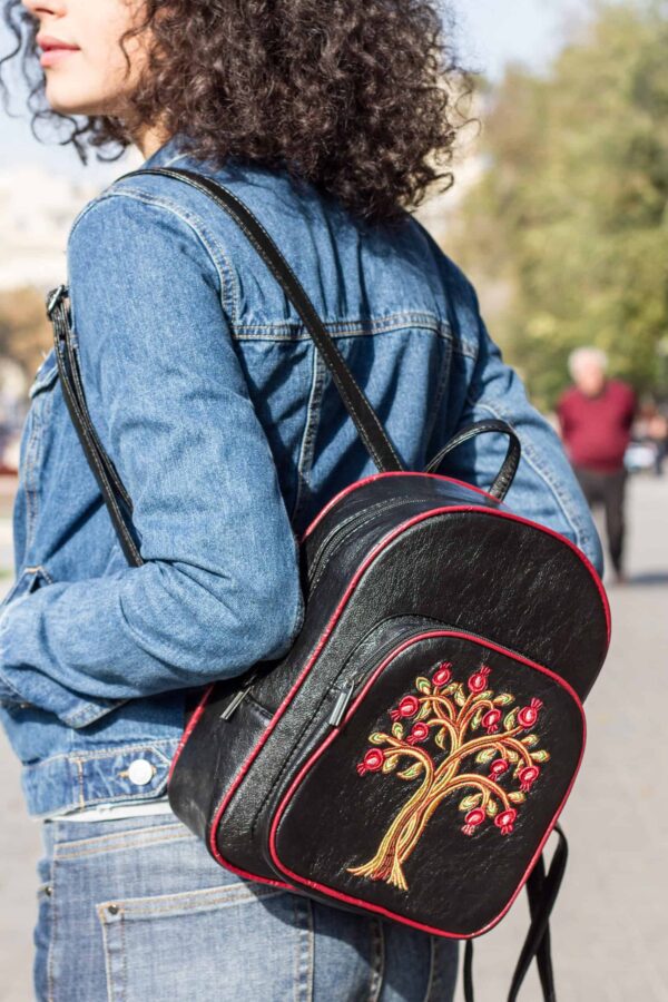 "Pomegranate Tree" Embroidered Backpack