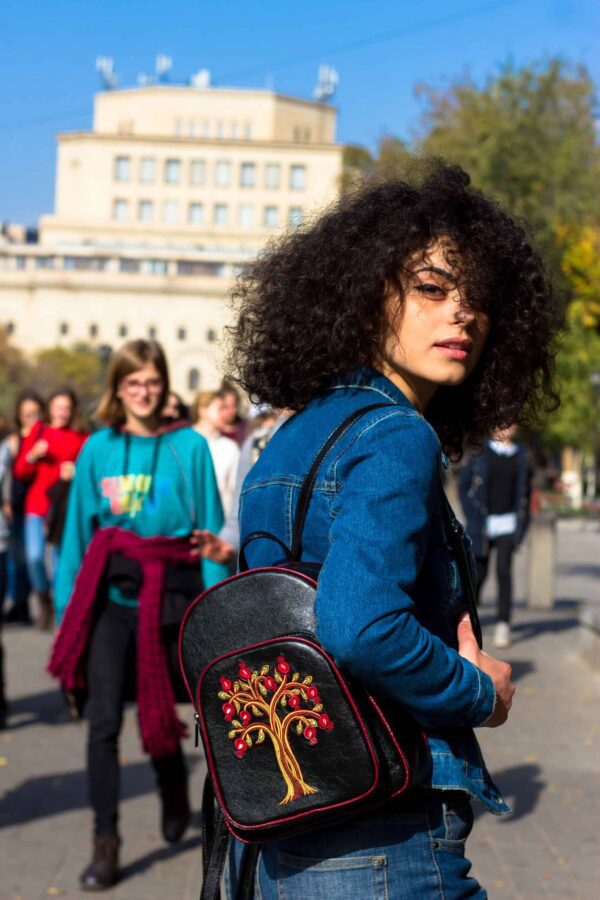 "Pomegranate Tree" Embroidered Backpack