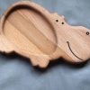 Hippopotamus wooden plate for kids
