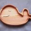 sea whale wooden plate for kids