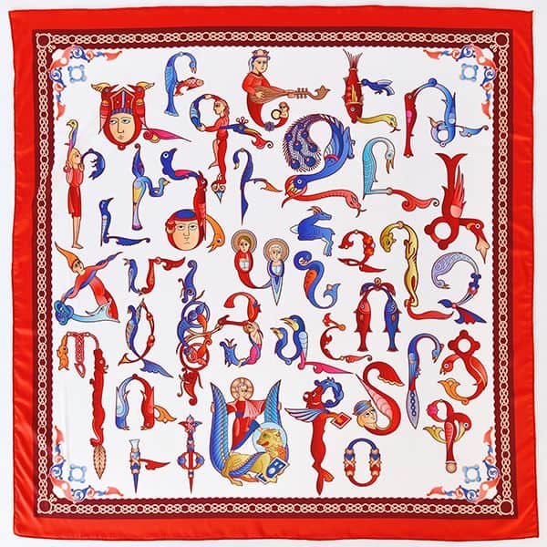 Armenian Alphabet Scarf by Moreni - The Alphabet • BuyArmenian Marketplace