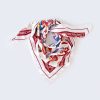 Armenian Alphabet Scarf by Moreni - White / Wine Color