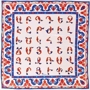 Armenian Alphabet Scarf by Moreni – Mashtots