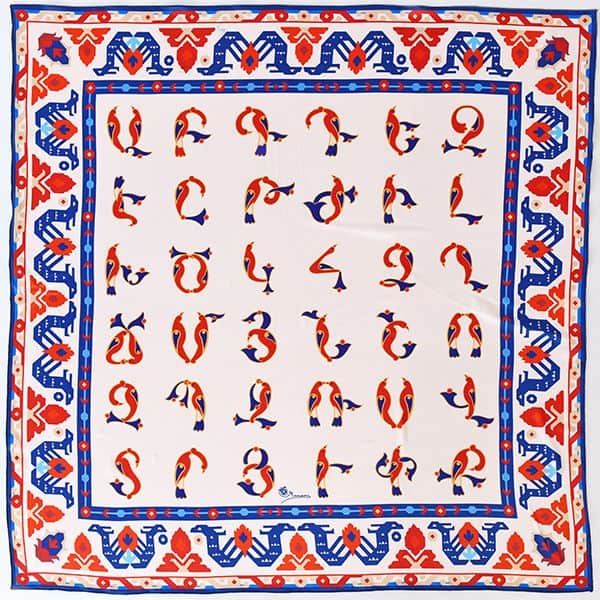 Armenian Alphabet Scarf by Moreni - The Alphabet • BuyArmenian Marketplace