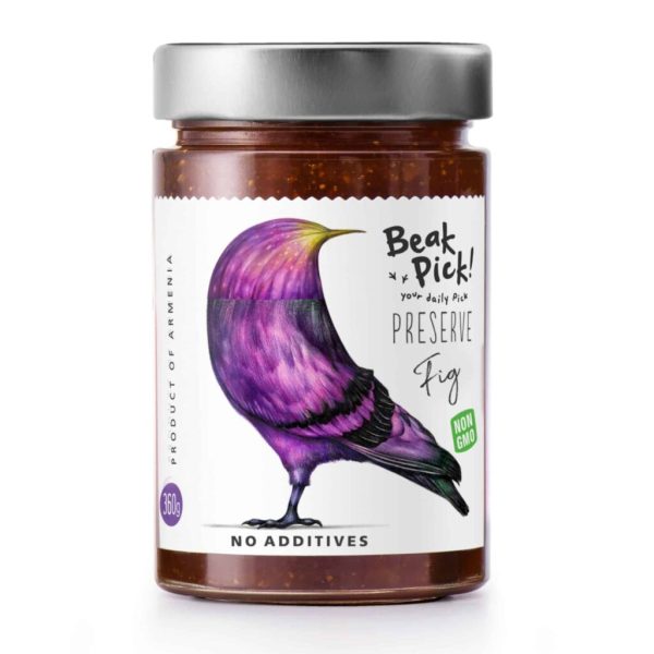 Jam "Beak Pick" fig 360 g, No GMO, No additives, low in sugar
