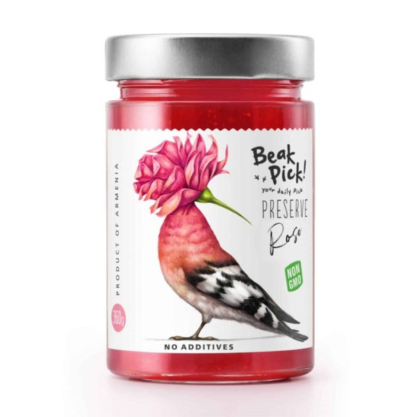 Preserve "Beak Pick" rose 360 g, No GMO, No additives, low in sugar
